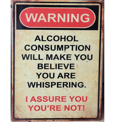 Funny Vintage Sign Wall Plaque for Decor Warning