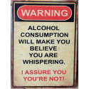 Funny Vintage Sign Wall Plaque for Decor Warning