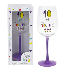 Just Saying Wine Glass Age 40