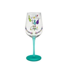 Just Saying Wine Glass Age 18