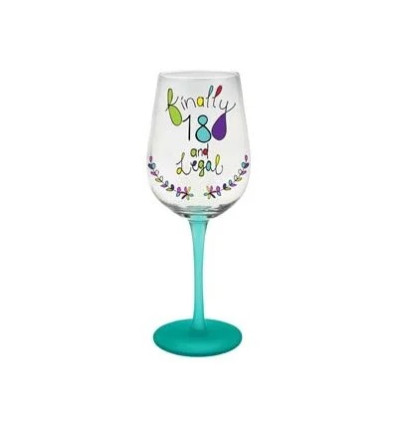 Just Saying Wine Glass Age 18