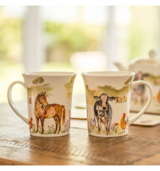 Farmyard Set of 2 Mugs