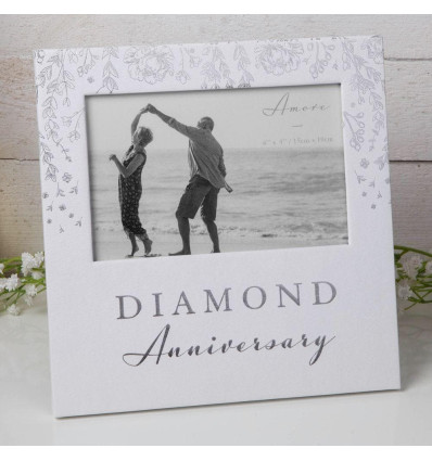 6" X 4" - PHOTO FRAME- DIAMOND ANNIVERSARY