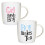 Wedding / Anniversary Mug Set. Girl meets Boy - Boy makes Tea