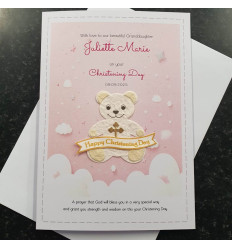 Christening Girl Personalised Card - 1