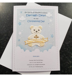 Christening Boy Personalised Card - 2