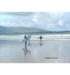 Surfing in Ireland greeting card
