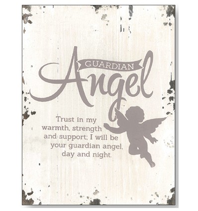 Guardian Angel Wooden Plaque